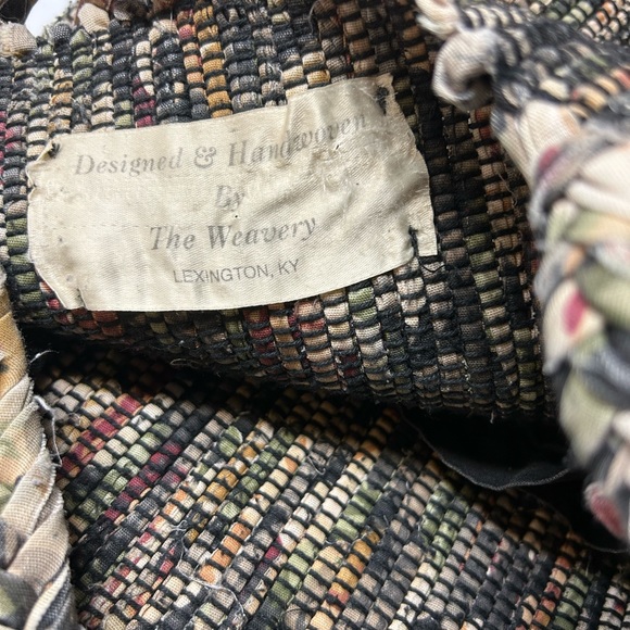 Handwoven Boho Bag Handbag Tote Purse w Handles And Wooden Button By The Weavery - Picture 3 of 5